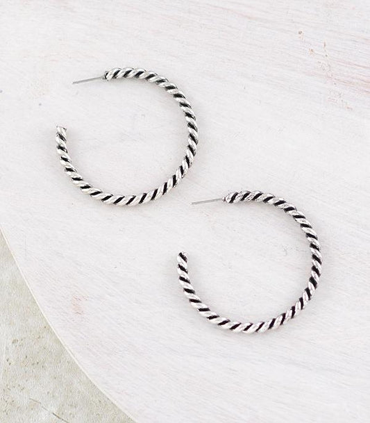 Rope Style Hoop Earrings