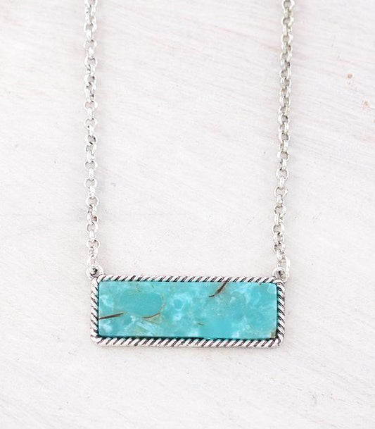 Turquoise Bar Necklace