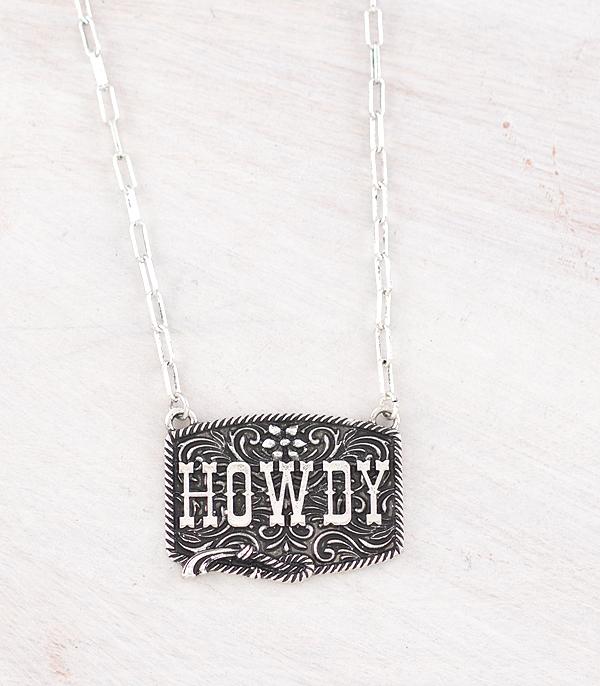 Howdy Tooling Bar Necklace