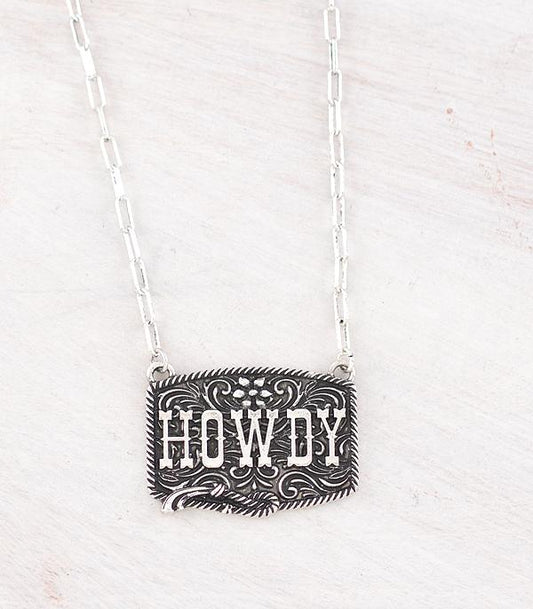 Howdy Tooling Bar Necklace