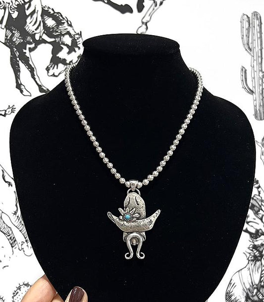Cowboy Pendant Necklace