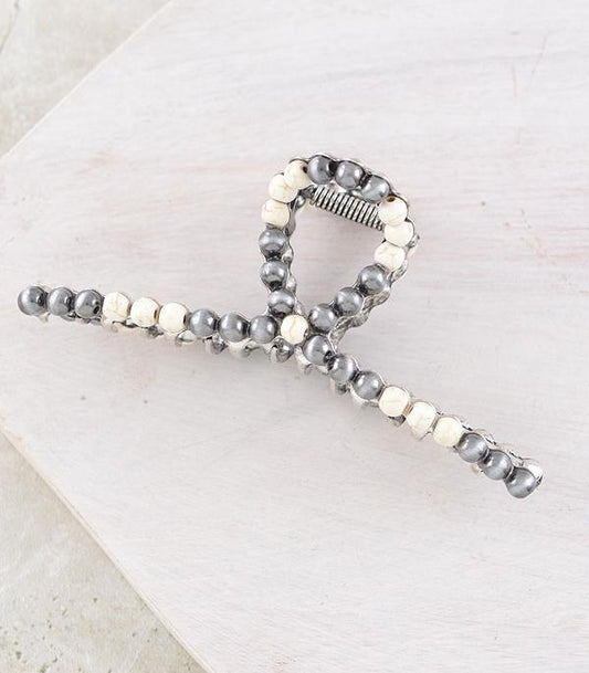 Western Navajo Pearl Hair Claw Clip