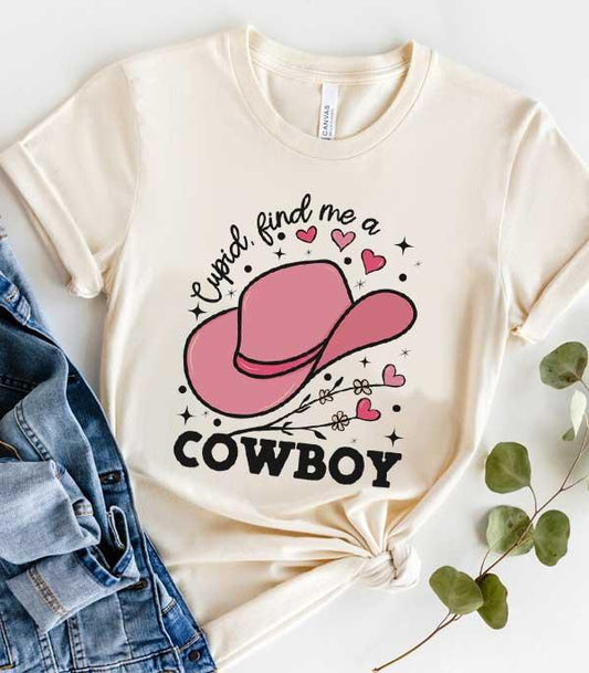 PREORDER Cupid Find Me a Cowboy Tee