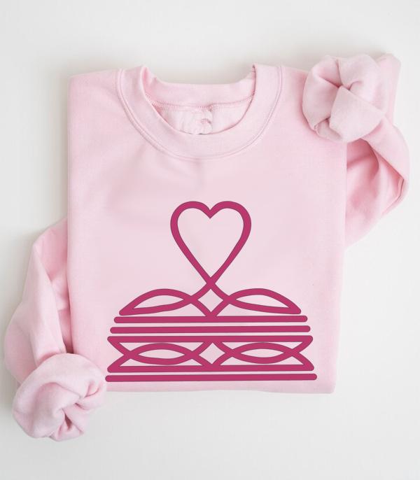 PREORDER Heart Boot Stitch Sweatshirt