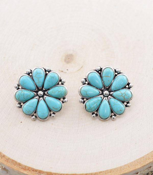 PREORDER Turquoise Concho Earrings