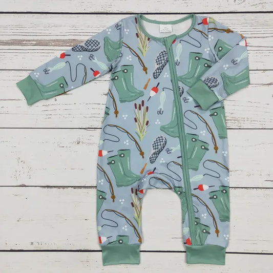 Baby Boy Fishing Pattern Zippy Sleeper