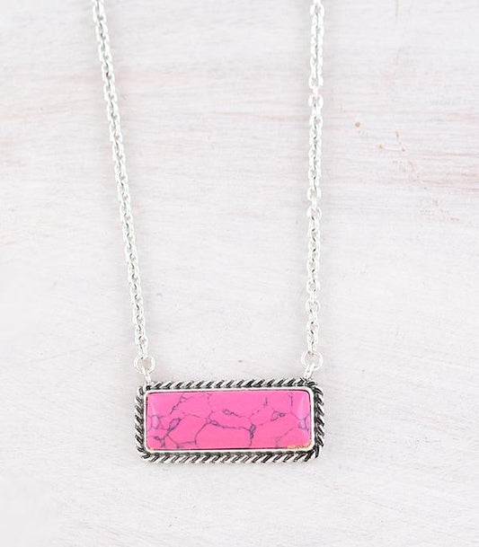 PREORDER Pink Bar Necklace