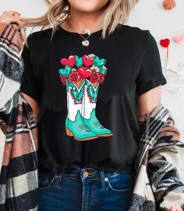 PREORDER Turquoise Boots Tee